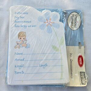 Vintage Precious Moments Baby Boy Birth Announcements